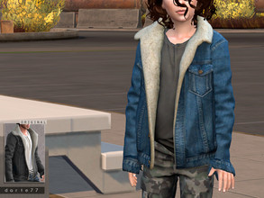 Sims 4 — Sherpa Trucker Jacket by Darte77 — - 24 swatches - Shadow and Normal maps - HQ mod compatible This top is a