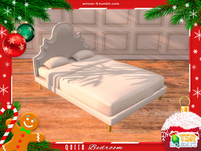 Sims 4 — Holiday Wonderland Queen Bed by Winner9 — Bed from my Queen bedroom, you can find it easy in your game by typing