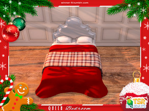 Sims 4 — Holiday Wonderland Queen Blanket by Winner9 — Blanket from my Queen bedroom, you can find it easy in your game