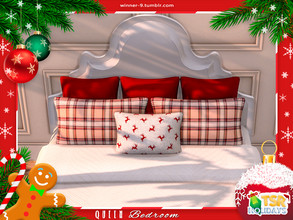 Sims 4 — Holiday Wonderland Queen Pillows by Winner9 — Pillows from my Queen bedroom, you can find it easy in your game