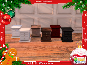 Sims 4 — Holiday Wonderland Queen Bedside table by Winner9 — Bedside table from my Queen bedroom, you can find it easy in