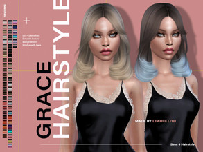 Sims 4 — LeahLillith Grace Hairstyle by Leah_Lillith — Grace Hairstyle All LODs Smooth bones Custom CAS thumbnail Works