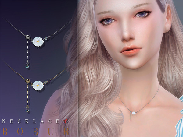 Sims 4 — Bobur Necklace 18 by Bobur2 — Necklace daisy 2 colors HQ hope you like it