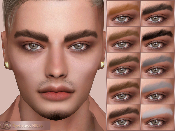 Sims 4 — Eyebrows NB14 by MSQSIMS — - Base Game - 10 Swatches - All Ages - Female/Male - HQ Mod Compatible - Custom