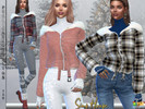 Sims 4 —  Holiday Wonderland - Womens Turndown Jacket  by Sims_House — Womens Turndown Jacket 2020 Holiday Collab 8 color
