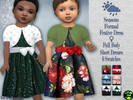 Sims 4 — Toddler Festive Dress - Needs EP Seasons by Pelineldis — A sweet festive dress with bolero jacket. Comes in six