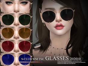 Sims 4 — S-Club ts4 WM Glasses 202010 by S-Club — Glasses, 12 swatches, hope you like, thank you.