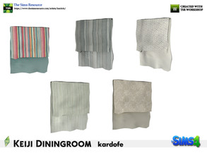 Sims 4 — kardofe_Keiji Diningroom_Blanket by kardofe — Blanket to put on the room dividers, no trick, in five colour