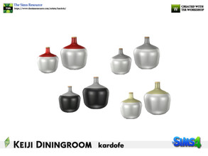 Sims 4 — kardofe_Keiji Diningroom_Carafes by kardofe — Group of two carafes in four colour options 