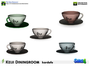 Sims 4 — kardofe_Keiji Diningroom_Cup by kardofe — Small cup with saucer in five colour options 