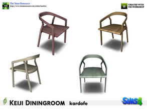 Sims 4 — kardofe_Keiji Diningroom_DinigChair by kardofe — Dining chair, made of wood, with simple and pure lines, in four