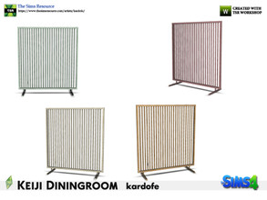 Sims 4 — kardofe_Keiji Diningroom_Room divider by kardofe — Room divider, made of wooden sticks, in four colour options 
