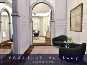 Sims 4 — Parisien - Hallway (ROOM)  by Summerr_Plays — Paris inspired entryway and hallway, part of the Parisien series