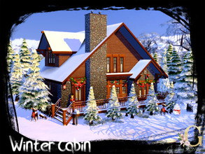 Sims 4 — Winter Cabin by GenkaiHaretsu — Winter time, Christmas time for family!
