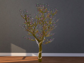 Sims 4 — New York Christmas Tree with Lights by seimar8 — Christmas tree with coloured fairy lights. Part of my New York