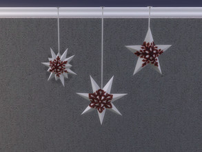 Sims 4 — New York Christmas Suspended Garland by seimar8 — Suspended garland of stars. Comes in three swatch patterns.