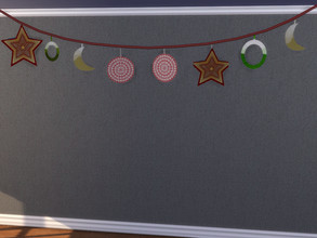 Sims 4 — New York Christmas Stars & Moon Garland by seimar8 — Stars & Moon Christmas Garland. Part of my New York