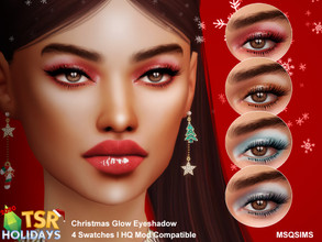 Sims 4 — Holiday Wonderland - Christmas Glow Eyeshadow by MSQSIMS — - Base Game - Teen-Elder - Female - 4 Swatches - HQ