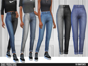 Sims 4 — ShakeProductions 572 - Jeans by ShakeProductions — High waisted jeans Bottoms/Jeans 10 Colors
