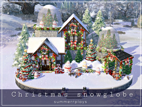 Sims 4 — Christmas Snowglobe Home by Summerr_Plays — A Christmas snowglobe inspired home for your holiday loving Sims.