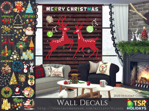Sims 4 — Holiday Wonderland - Wall Decals by Rirann — Wall Decals. 10 swatches in each file.