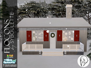 Sims 4 — Holiday Wonderland - Flocons Set by Syboubou — This is a set for decorating your house for the Christmas holiday