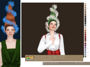 Sims 4 — Holiday Wonderland - Christmas Tree Hairstyle with Ornament by DarkNighTt — Holiday Wonderland - Christmas Tree