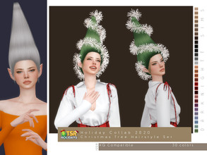 Sims 4 — Holiday Wonderland - Christmas Tree Hairstyle Set by DarkNighTt — Holiday Wonderland - Christmas Tree Hairstyle