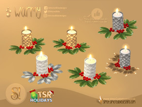 Sims 4 — Holiday Wonderland - Warmy candle by SIMcredible! — by SIMcredibledesigns.com available at TSR 3 colors +