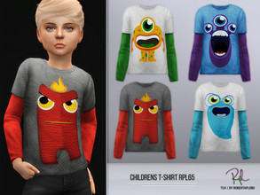 Sims 4 — CHILDRENS TSHIRT RPL65 by RobertaPLobo — :: For Boys and Girls :: Found in T-shirt :: 4 swatches :: Custom