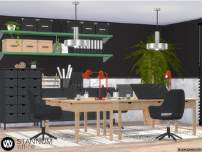 Sims 4 — Stannum Office by wondymoon — Stannum office furnitures and decorations! Have fun! Computer 1:
