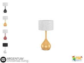 Sims 4 — Holiday Wonderland - Argentum Table Lamp by wondymoon — - Argentum Christmas Living - Table Lamp - Wondymoon|TSR