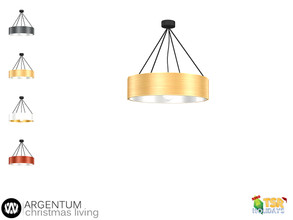 Sims 4 — Holiday Wonderland - Argentum Ceiling Lamp by wondymoon — - Argentum Christmas Living - Ceiling Lamp -