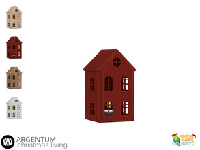 Sims 4 — Holiday Wonderland - Argentum Tealight House by wondymoon — - Argentum Christmas Living - Tealight House -