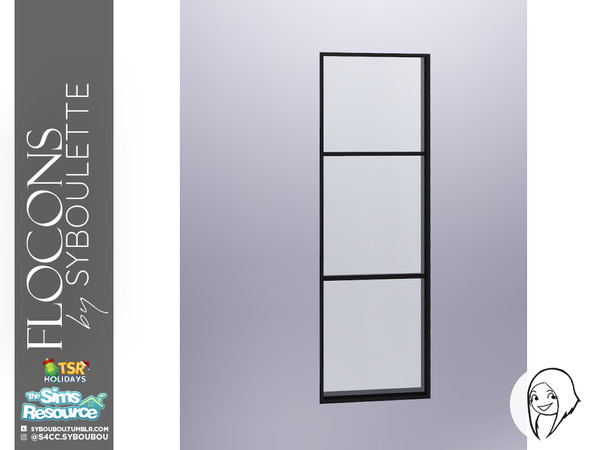 Sims 4 — Holiday Wonderland - Flocons - Window (1x3) by Syboubou — Simple design window with a modern vibe.
