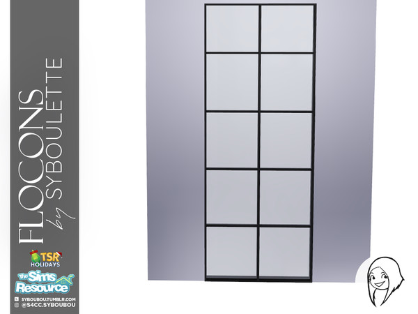Sims 4 — Holiday Wonderland - Flocons - Window (2x5) by Syboubou — Simple design window with a modern vibe.
