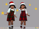 Sims 4 — Holiday Wonderland-Dress baby Julia  by LYLLYAN — Dress for baby in 2 prints . Checkered fabric detail. Need the