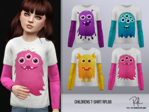 Sims 4 — CHILDRENS TSHIRT RPL66 by RobertaPLobo — :: For Boys and Girls :: Found in T-shirt :: 4 swatches :: Custom