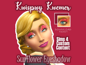 Sims 4 — SUNFLOWER EYESHADOW - KWISPWY KWEMER by Kwispwy_Kwemer — Sunflower eyeshadow with a pretty pink background