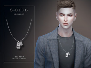 Sims 4 — S-Club ts4 LL Necklace 202001M by S-Club — Military Necklace necklace for men , hope you like, thank you.