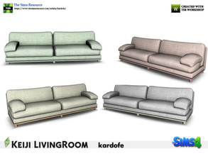 Sims 4 — kardofe_Keiji LivingRoom_Sofa by kardofe — Very simple style sofa, but very comfortable, in four color options 