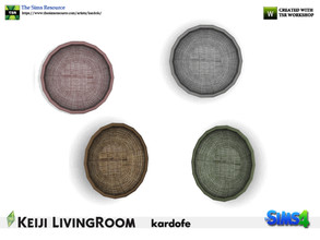 Sims 4 — kardofe_Keiji LivingRoom_Wall Basket by kardofe — Wall hung minbre basket, decorative, in four color options 