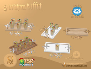 Sims 4 — Holiday Wonderland - Christmas Buffet - juice tray drinks by SIMcredible! — by SIMcredibledesigns.com available