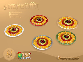 Sims 4 — Holiday Wonderland - Christmas Buffet - fruits tray by SIMcredible! — by SIMcredibledesigns.com available at TSR