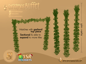 Sims 4 — Holiday Wonderland - Christmas Buffet - Door Garland tall by SIMcredible! — by SIMcredibledesigns.com available