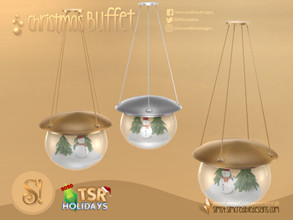 Sims 4 — Holiday Wonderland - Christmas Buffet - Ceiling lamp by SIMcredible! — by SIMcredibledesigns.com available at