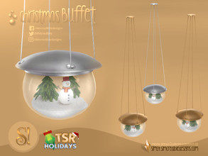 Sims 4 — Holiday Wonderland - Christmas Buffet - Ceiling lamp tall by SIMcredible! — Your game must be fully patched. You