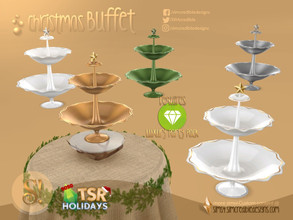 Sims 4 — Holiday Wonderland - Christmas Buffet - food fountain by SIMcredible! — by SIMcredibledesigns.com available at