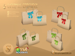 Sims 4 — Holiday Wonderland - Christmas Entrance - Eco gift bags by SIMcredible! — by SIMcredibledesigns.com available at
