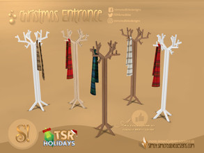 Sims 4 — Holiday Wonderland - Christmas Entrance - coat stand by SIMcredible! — by SIMcredibledesigns.com available at